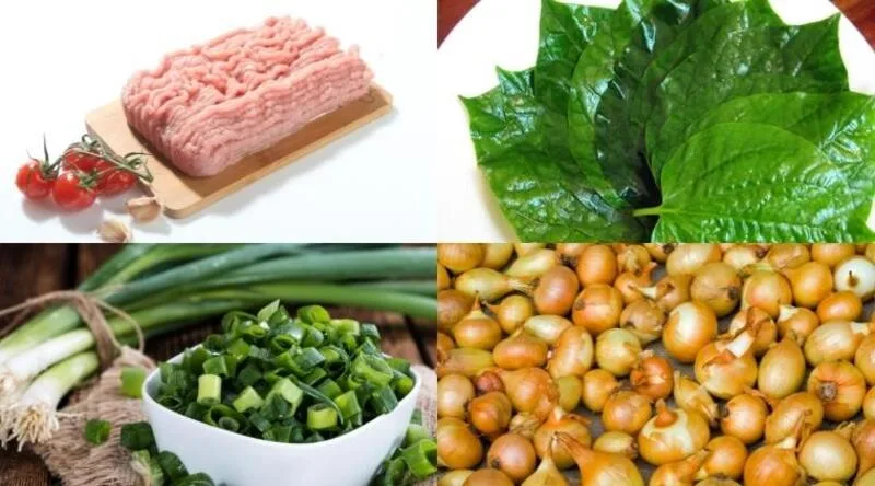 Các nguyên liệu đơn giản như thịt heo xay, lá lốt, hành tỏi và gia vị là nền tảng tạo nên món chả lá lốt chuẩn vị.