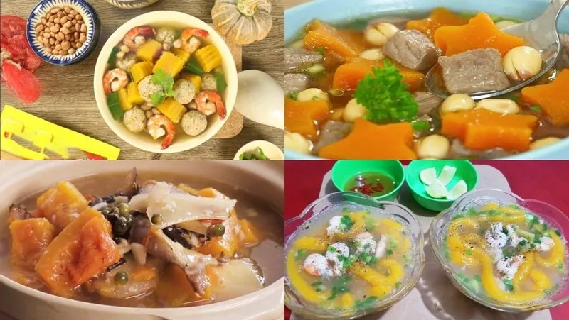 Vị ngọt tự nhiên, màu sắc bắt mắt và cách nấu đơn giản giúp canh bí đỏ được nhiều gia đình yêu thích.